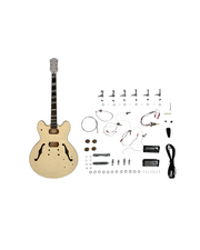 PREORDER: EST. NOV 2026 | E272DIY Complete No-Solder Semi-Hollow Body Electric Guitar DIY Kit, Set Neck