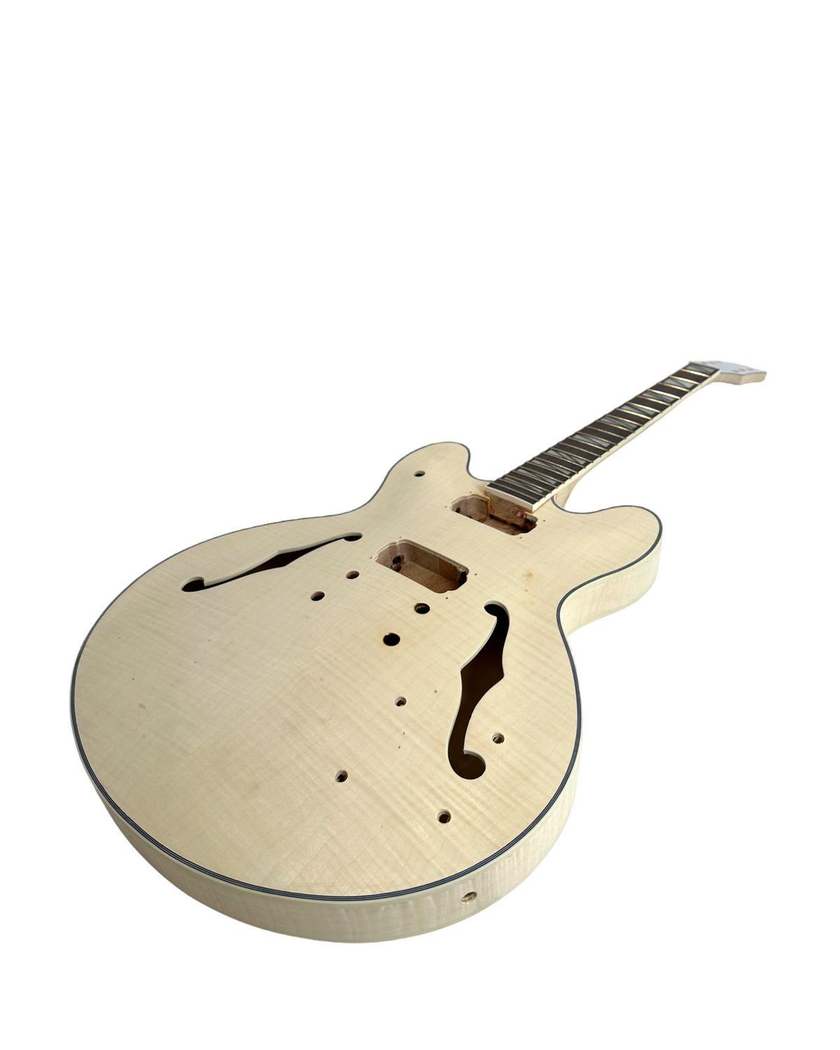 PREORDER: EST. NOV 2026 | E272DIY Complete No-Solder Semi-Hollow Body Electric Guitar DIY Kit, Set Neck