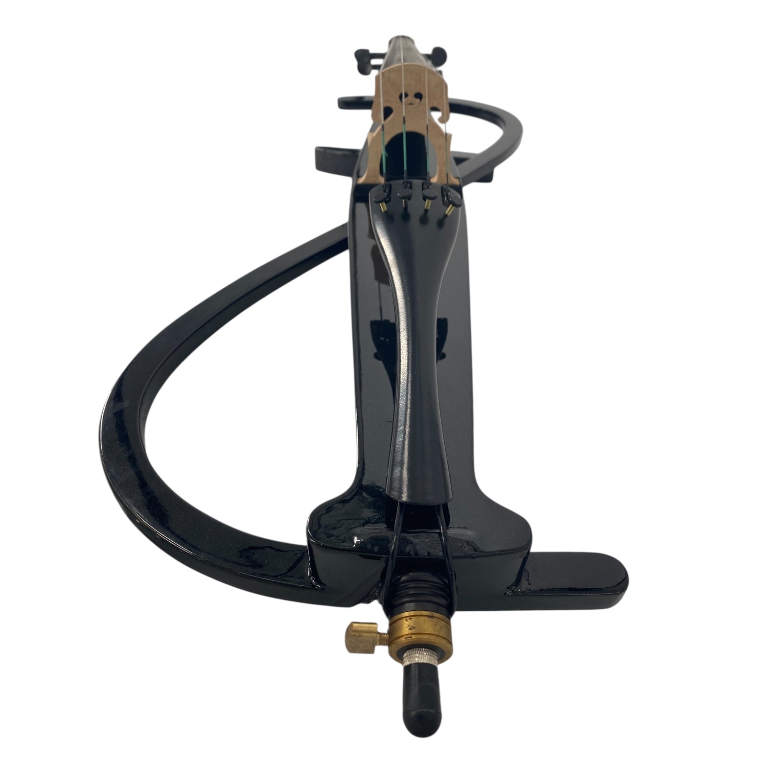 Symphony EC01BK Portable Hand-Carved Solid Catalpa Electric Cello Outfit in Gloss Black