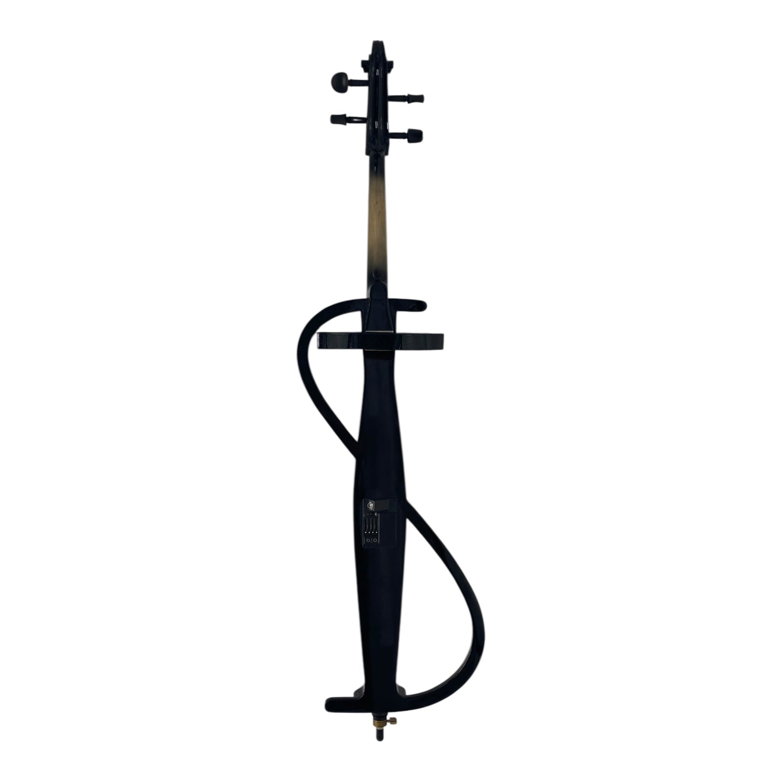 Symphony EC01BK Portable Hand-Carved Solid Catalpa Electric Cello Outfit in Gloss Black