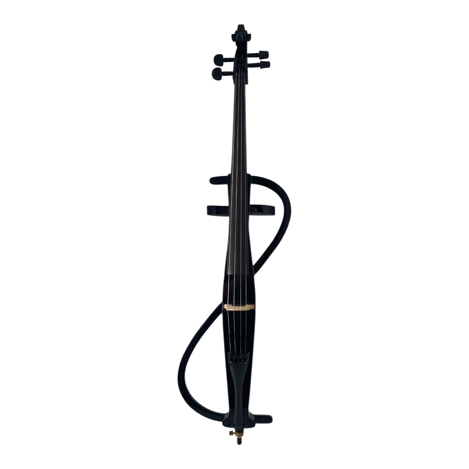 Symphony EC01BK Portable Hand-Carved Solid Catalpa Electric Cello Outfit in Gloss Black