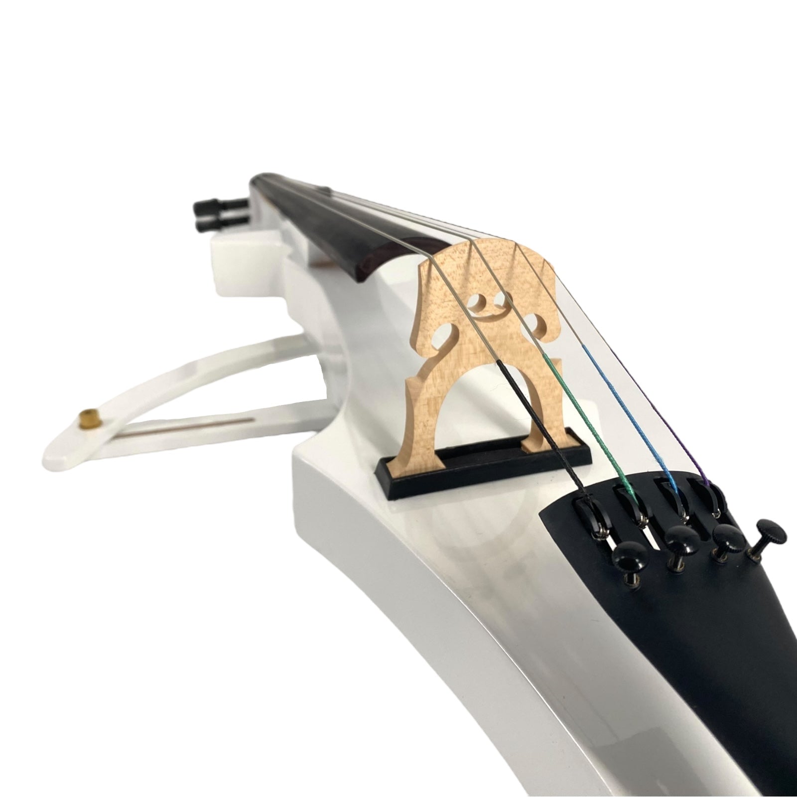 Symphony EC02WH Foldable Hand-Carved Solid Catalpa Electric Cello Outfit in Gloss White