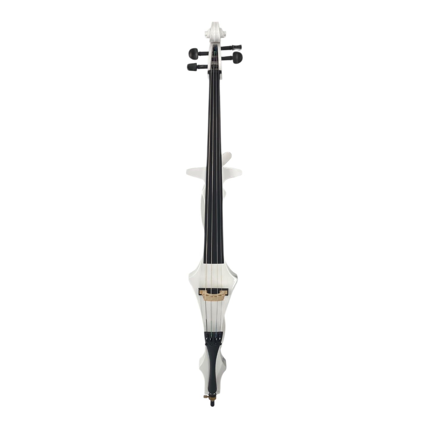 Symphony EC02WH Foldable Hand-Carved Solid Catalpa Electric Cello Outfit in Gloss White