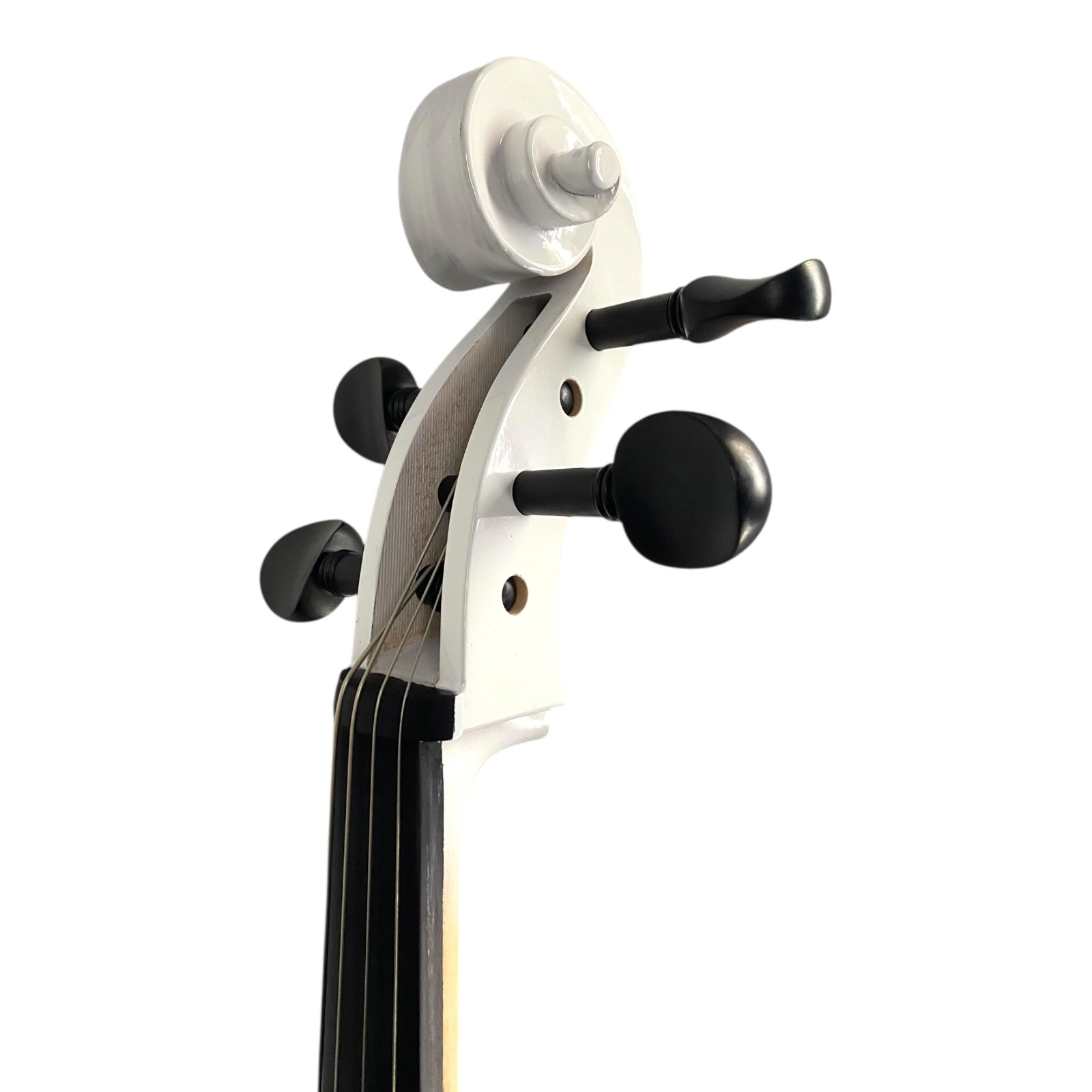 Symphony EC02WH Foldable Hand-Carved Solid Catalpa Electric Cello Outfit in Gloss White
