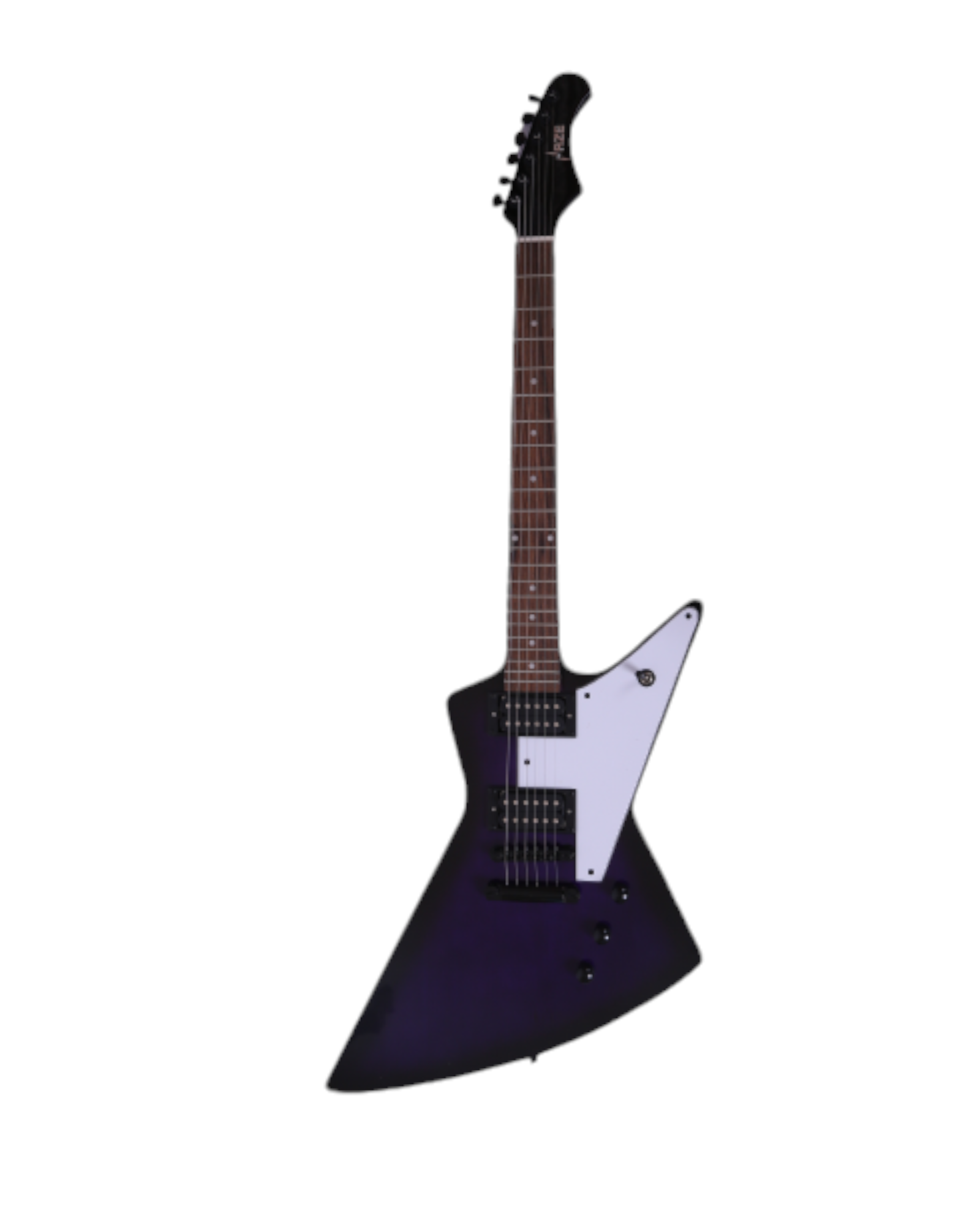 Haze FB1940 Purpleburst Explorer-Style Electric Guitar with Outward Contour