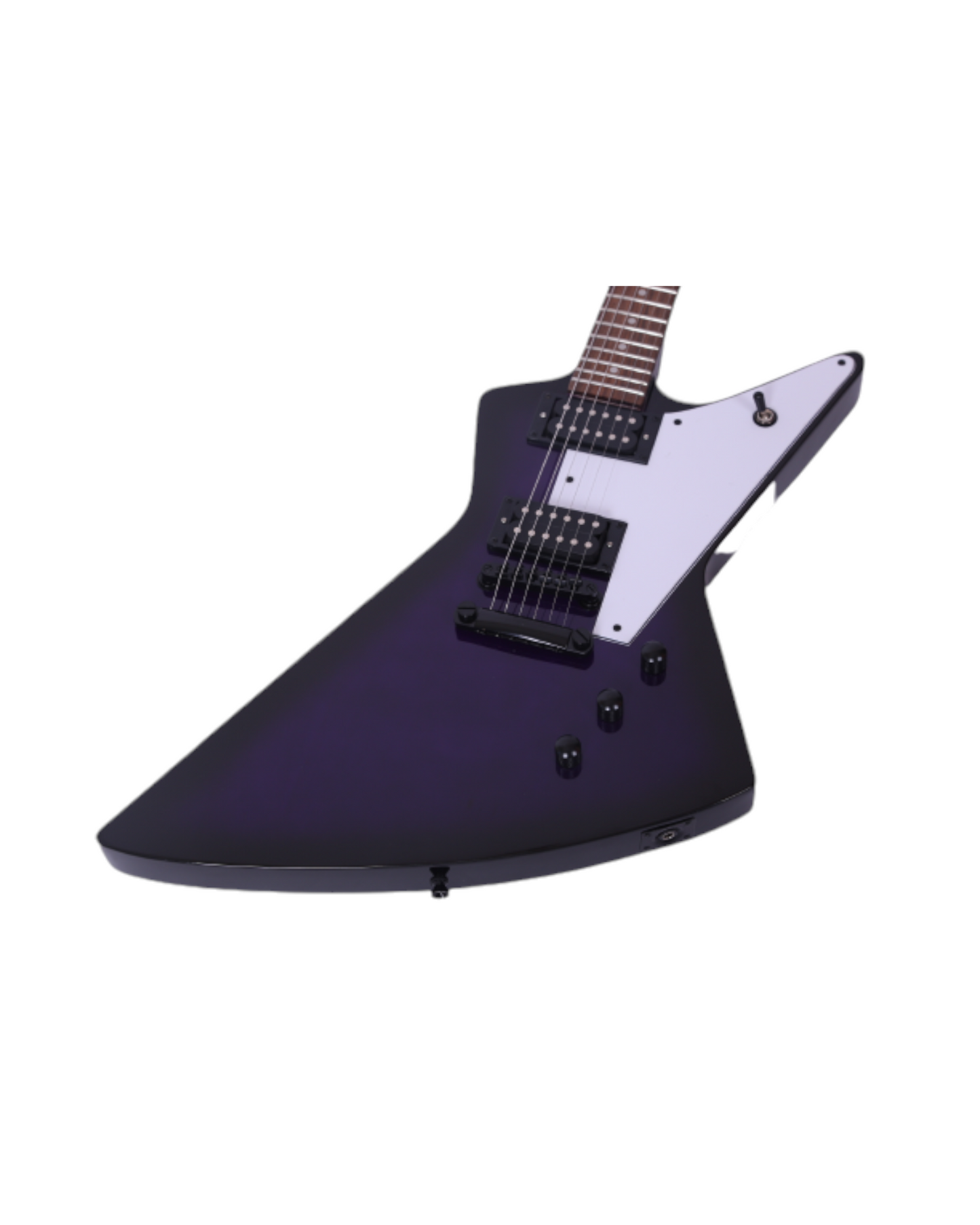 Haze Explorer-Style HH Basswood HEX Electric Guitar - Purpleburst FB1940