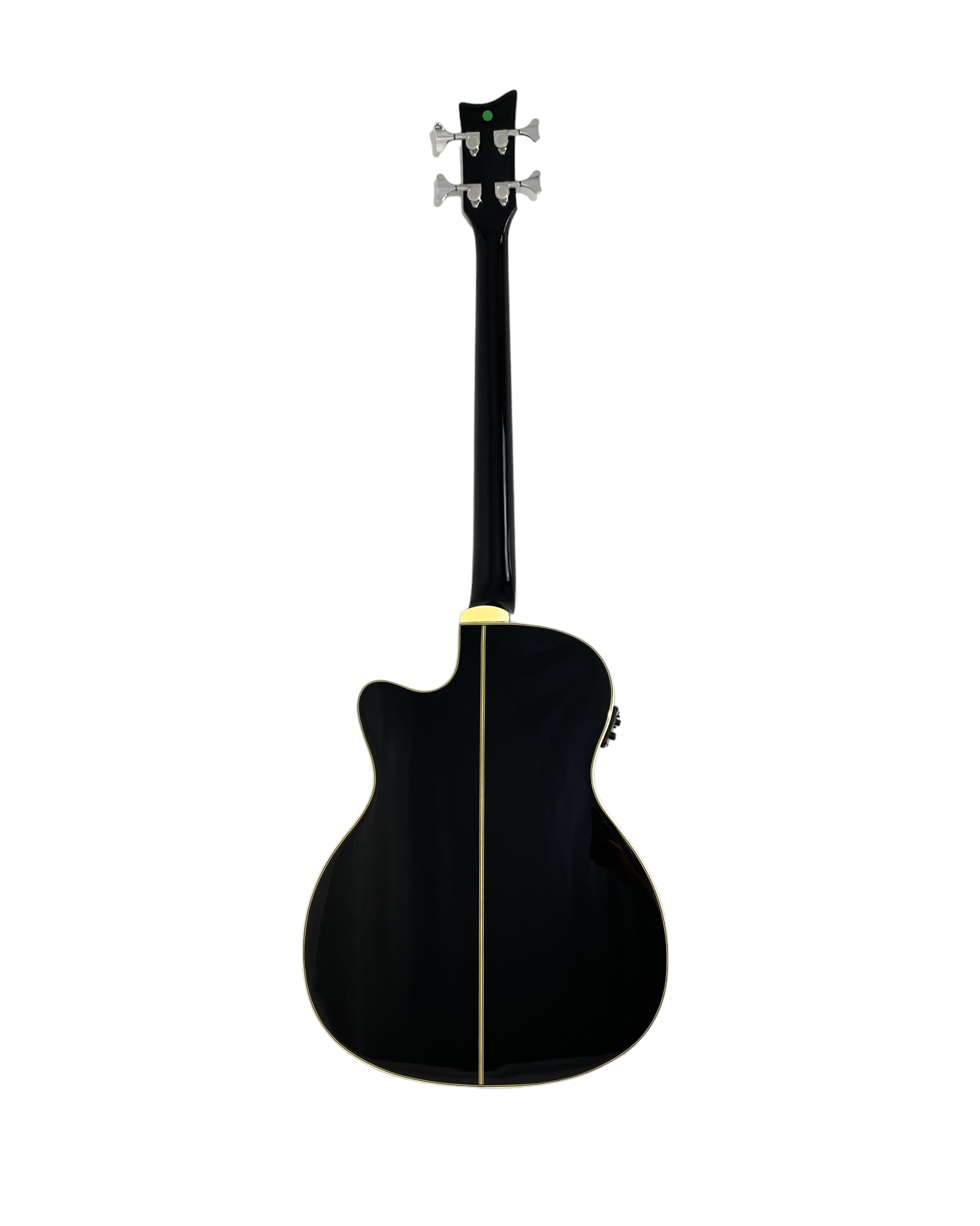 Haze FB711BCEQBK44 4-String Electric-Acoustic Bass Guitar, Black + Free Gig Bag