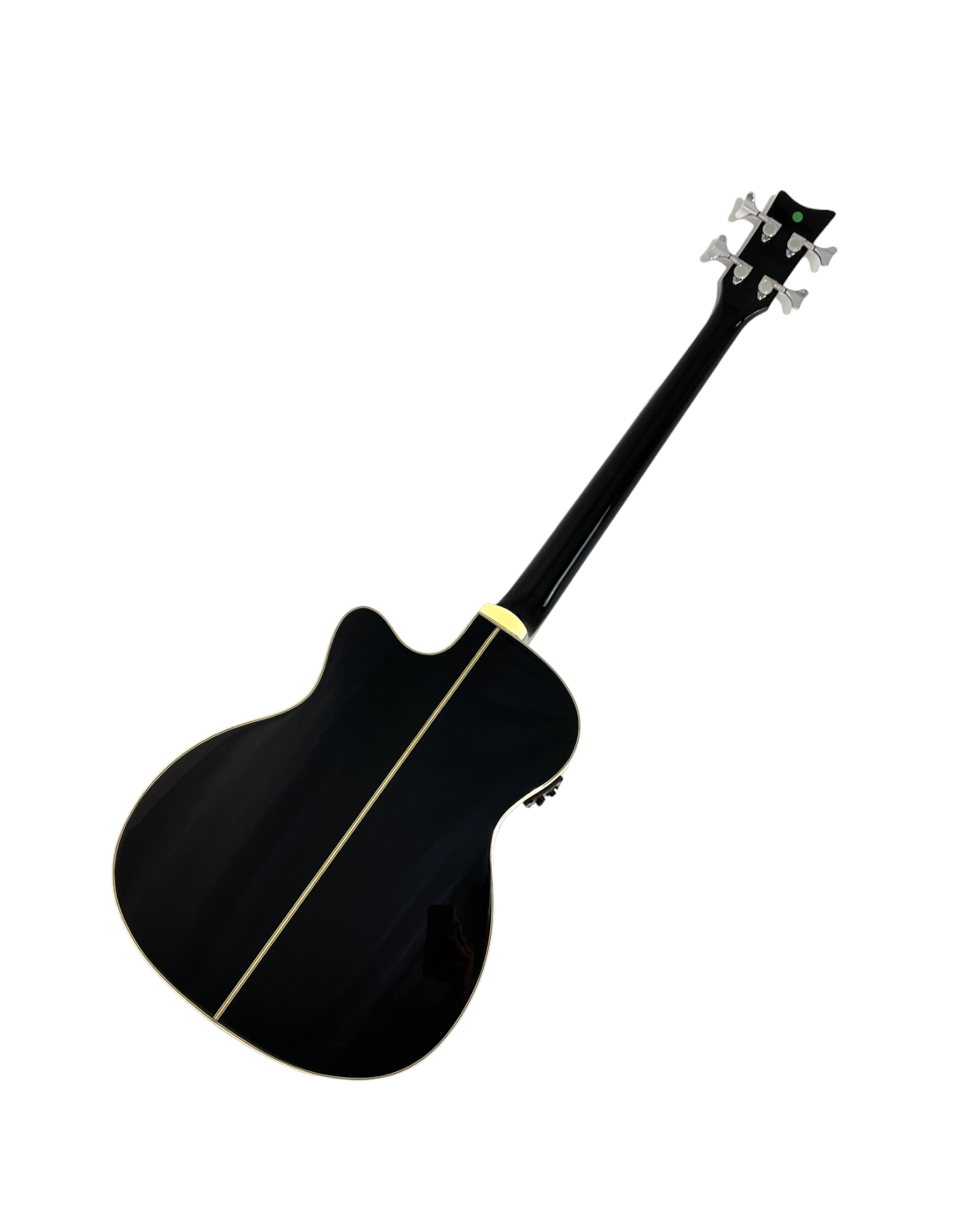 Haze FB711BCEQBK44 4-String Electric-Acoustic Bass Guitar, Black + Free Gig Bag