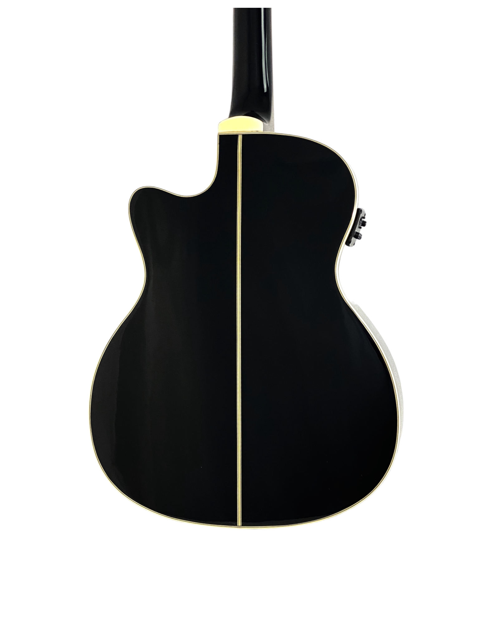 Haze FB711BCEQBK44 4-String Electric-Acoustic Bass Guitar, Black + Free Gig Bag