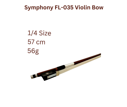 Symphony FL035 high quality Brazilwood Violin Bow - 1/4 size