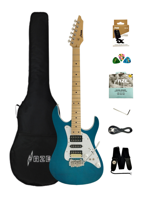 Haze Coil Tap Wilkinson Tremolo Locking Tuners HRG Electric Guitar - Teal FORRESTANGEL