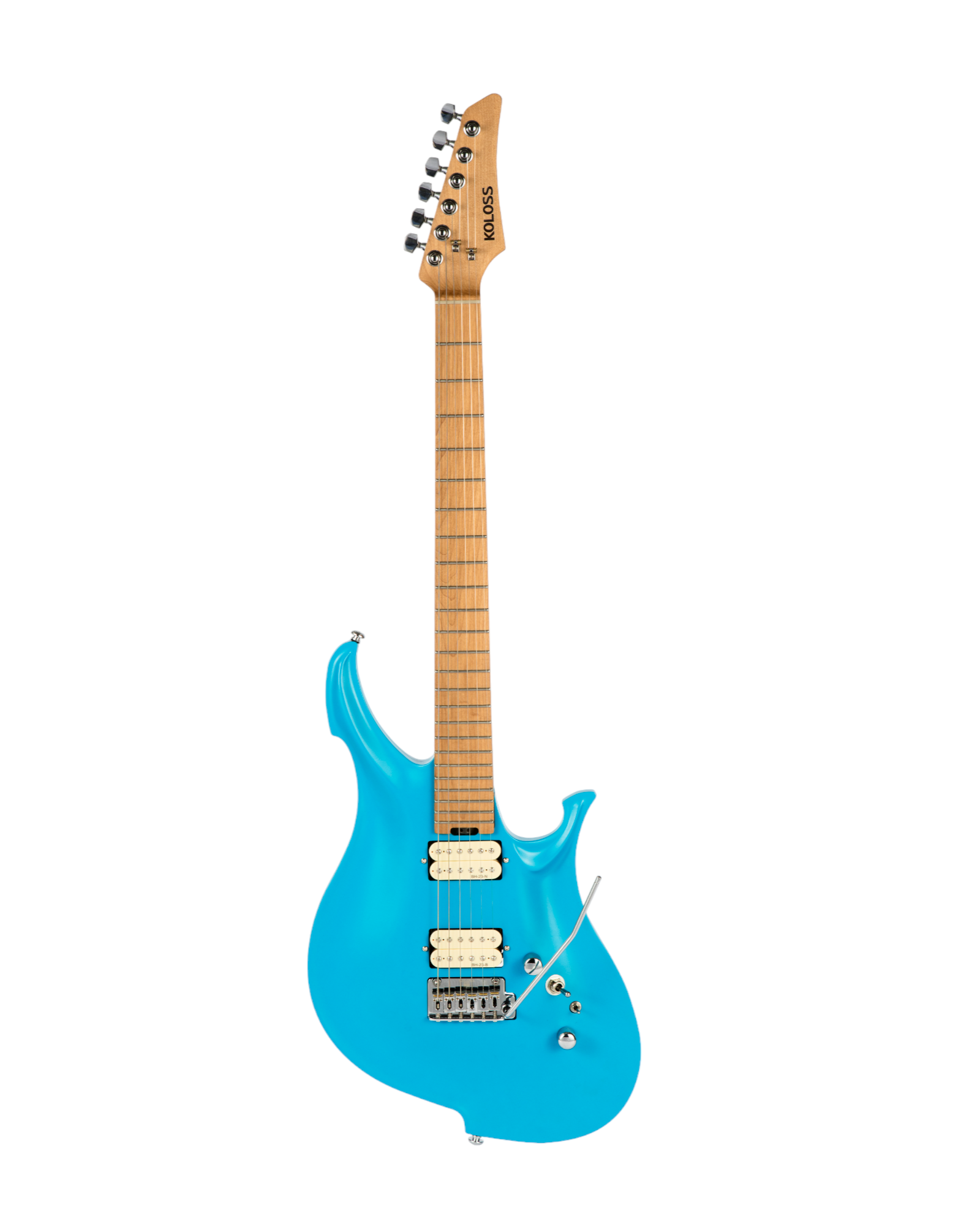Koloss GT45P Electric Guitar with Chambered Aluminum Body - Black/White/Blue/Natural
