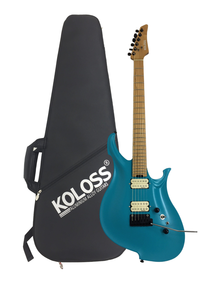 KOLOSS GT4MBL Blue Aluminum Body Roasted Maple Neck Electric