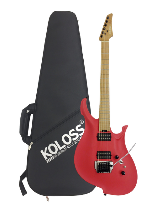 KOLOSS GT640MRD Red Aluminum Body Roasted Maple Neck Electric Guitar + Bag