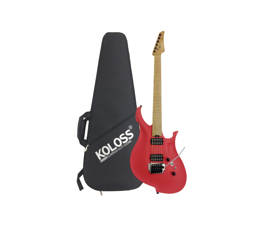 KOLOSS GT640MRD Red Aluminum Body Roasted Maple Neck Electric Guitar + Bag