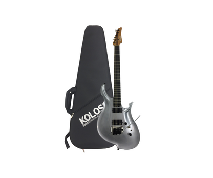 KOLOSS GT690MN3SV Silver Aluminum Body Roasted Maple Neck Electric Guitar + Bag