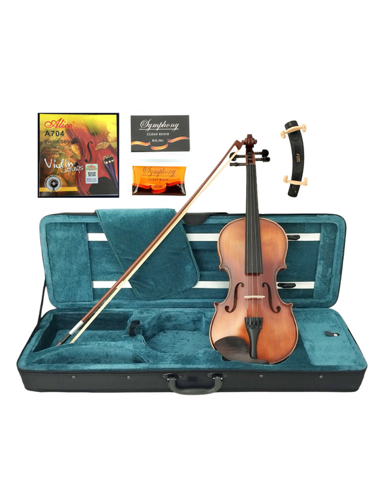 Symphony Violin GV25P1 4/4-1/8 Size including Hard Case, Bow, Rosin, Shoulder Rest