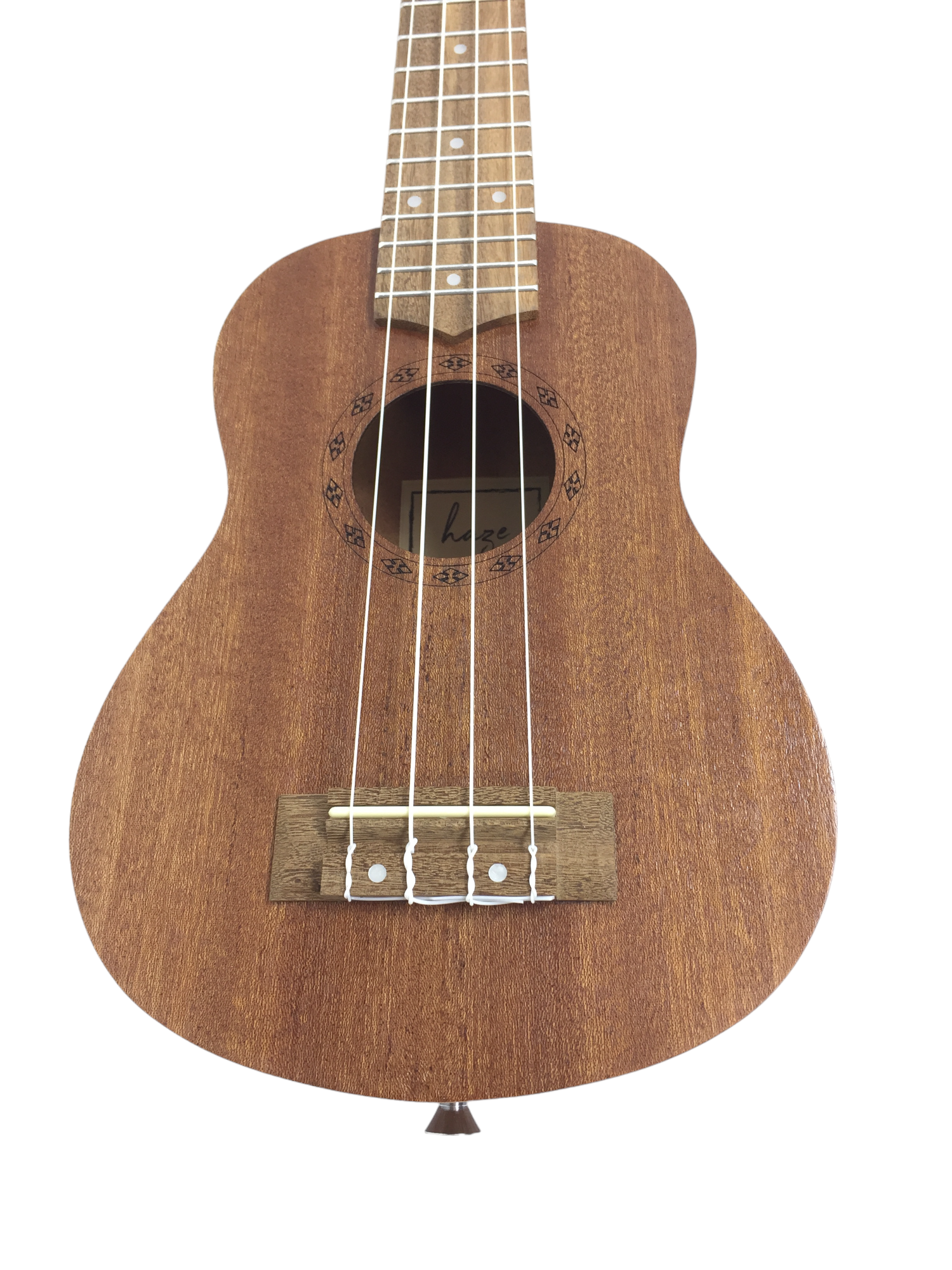 Haze HAU21/EQ All-Mahogany Soprano Ukulele 21" + Free Gig Bag, Extra Strings, Pick, Tuner