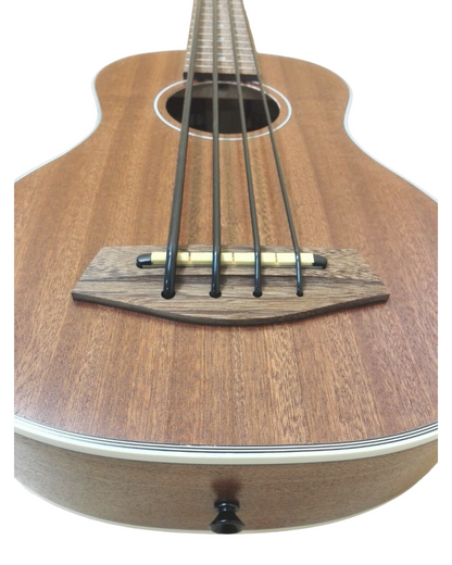 Haze Mahogany Body Walnut Fingerboard Built-in Pickups/EQ Bass Ukulele - Natural HAUB30EQ