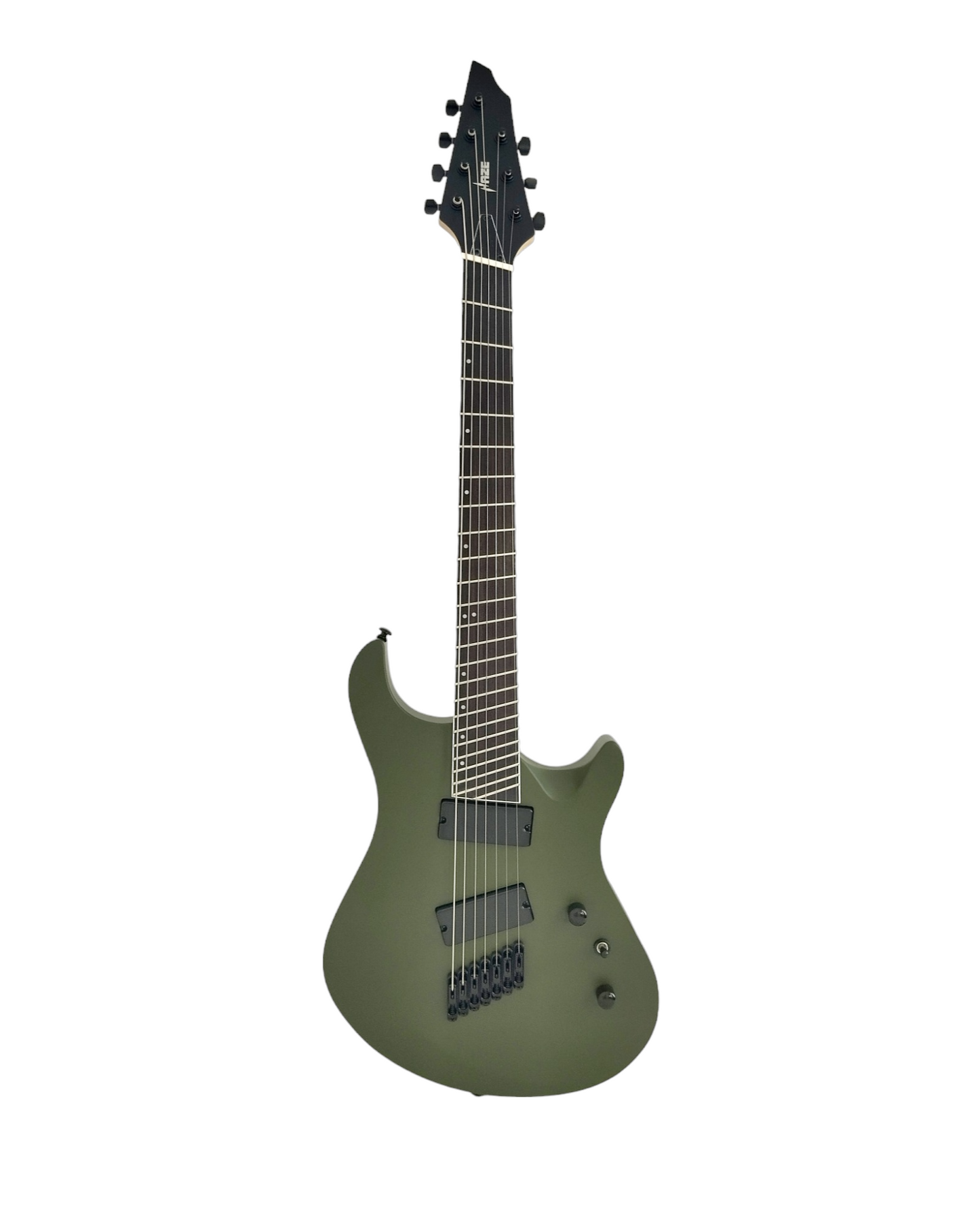 Haze 7-String Fanned Fret Built-in Preamp HAX Electric Guitar - Green HAZE7FFMGS