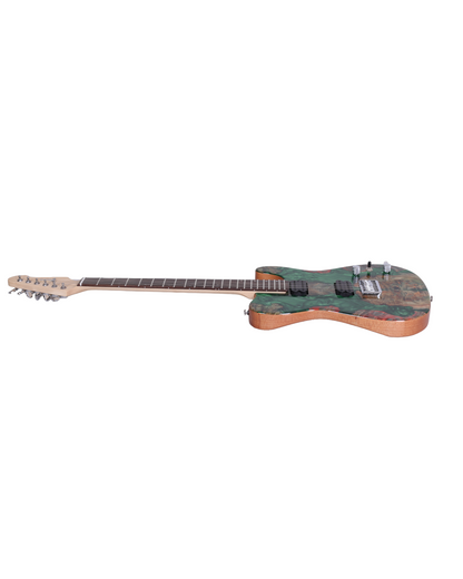 Evoke Brilliance: Haze Liquid Crystals Mahogany and Epoxy Resin Body Electric Guitar SH1910GN