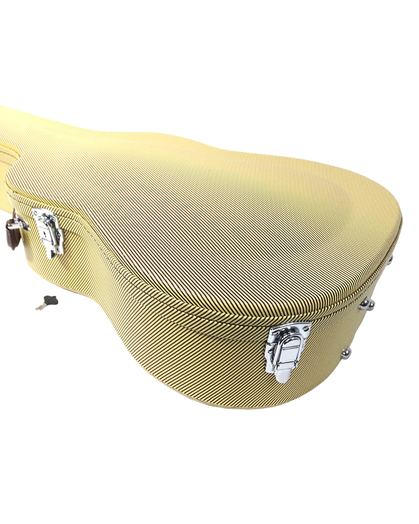 Haze 20DAT Dreadnought Acoustic Hard Case - Lockable, Yellow Twilling