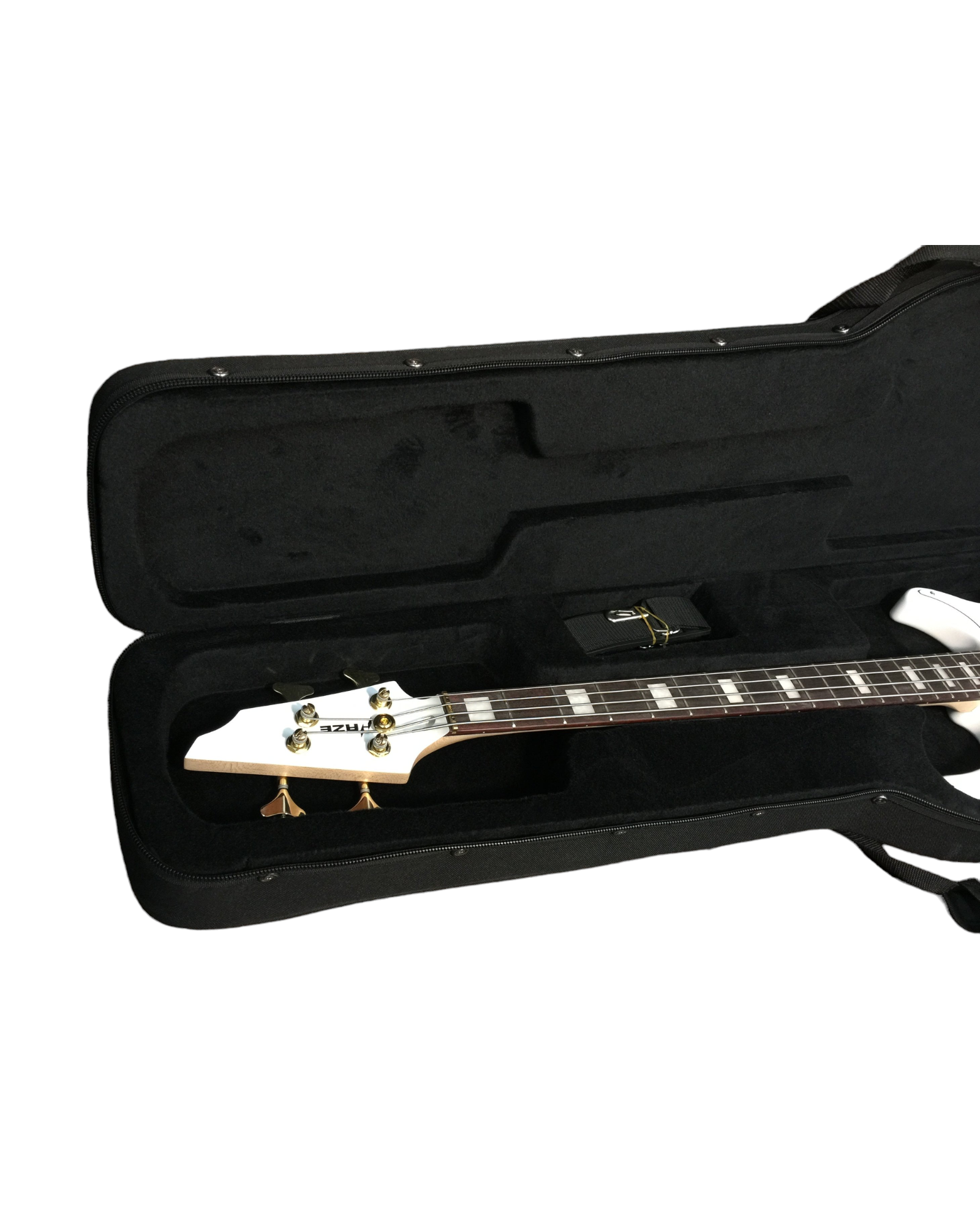 Haze E10B Ultra-Lightweight Electric Bass Guitar Hard Foam Case - Double Straps, Black