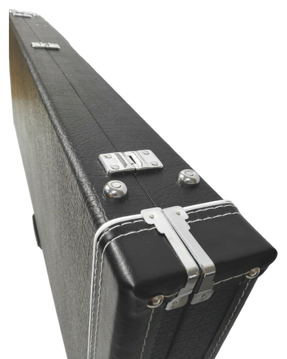 Haze HC040PB Rectangle Electric Bass Guitar Hard Case, Lockable, Black