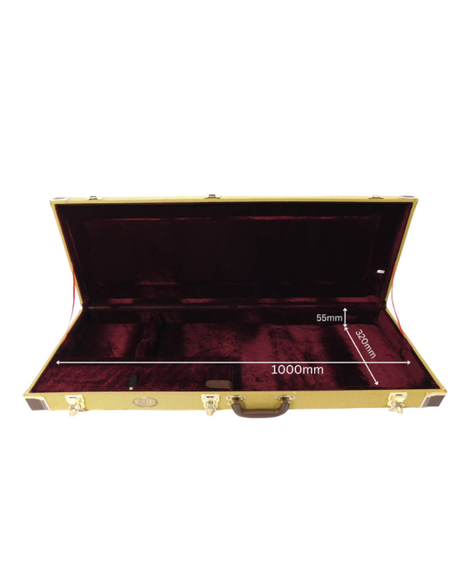 Haze 40STBY TL/ST Electric Guitar Hard Case - Lockable, Tweed, HPAG19040STBY