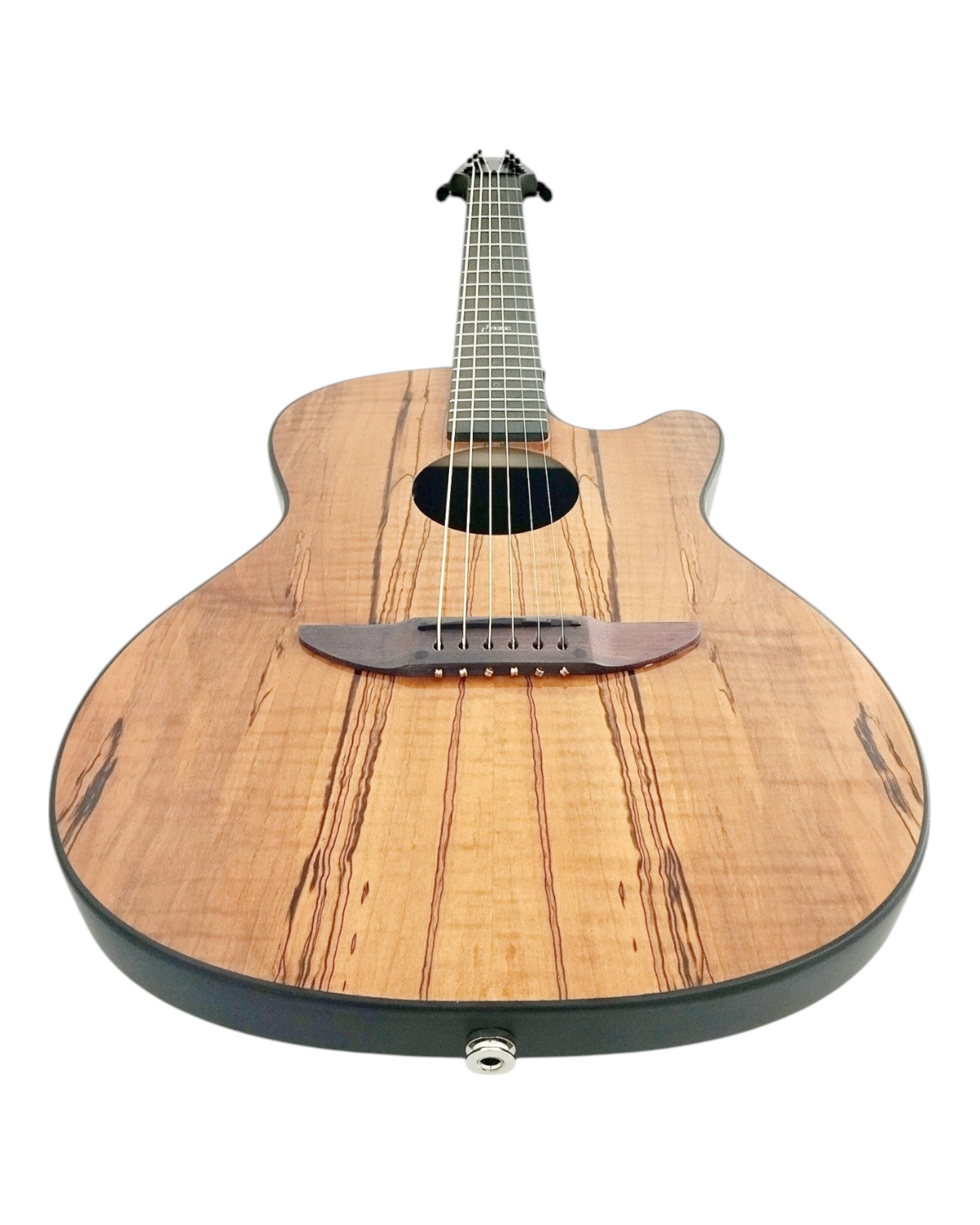 Haze 38" Roundback Traveller Acoustic Guitar w/ Built-In Belcat EQ & Tuner in Natural - HSDP836CEQGC