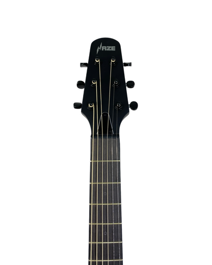 Haze HSDP836CGC Acoustic/Classical Guitar, Spalted Maple Veneer, Round-Back + Free Bag
