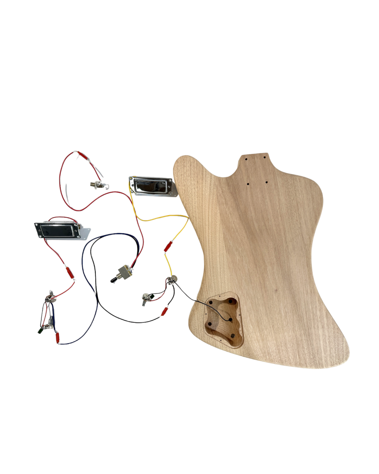 HSFB1930MDIY Solid Mahogany Body Electric Guitar DIY Kit, Tuner, 3 picks, No-Soldering, H-H