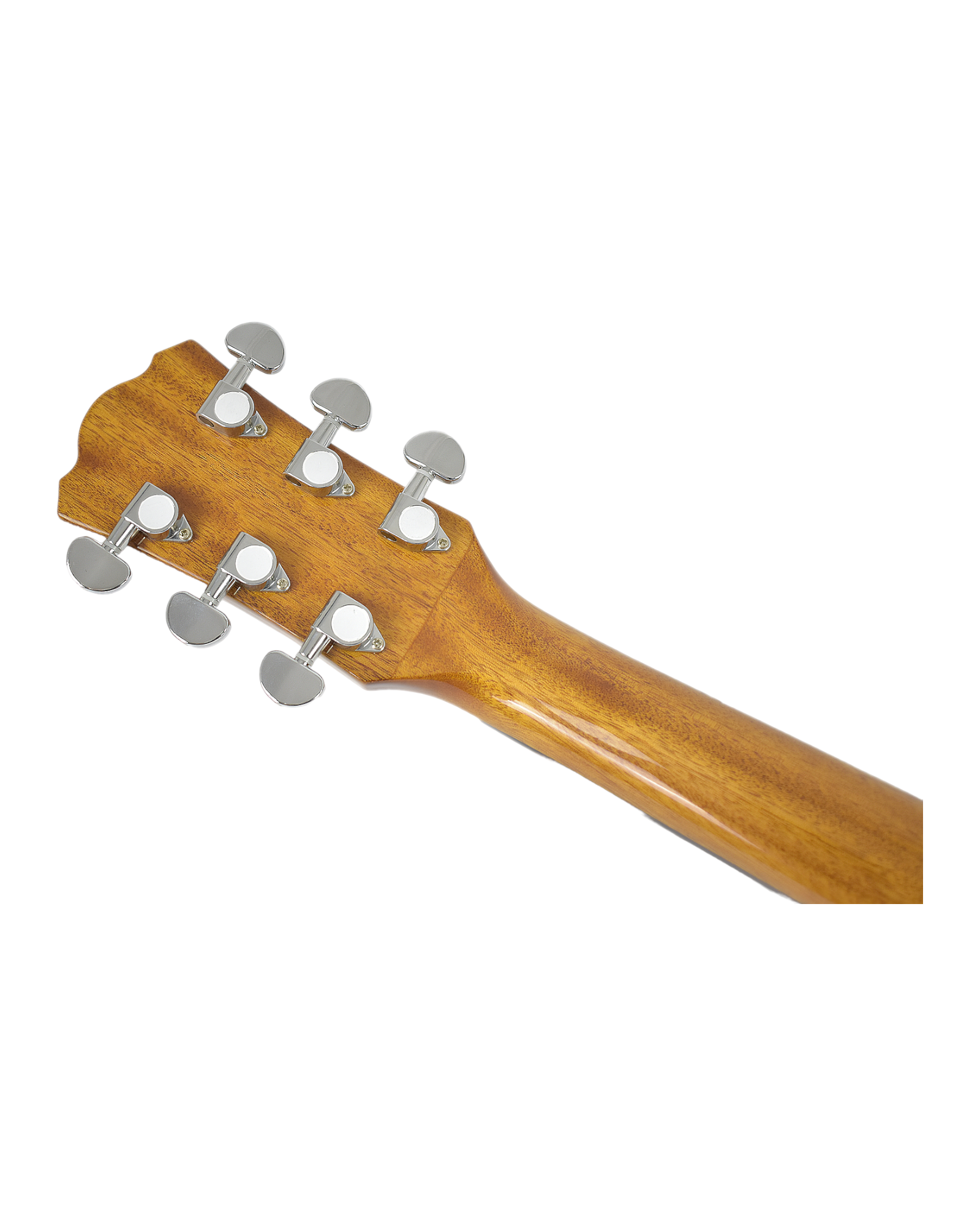 Caraya HSGYPSYCEQGC Spalted Spruce Built-In Pickups/Tuner OM Cutaway Acoustic Guitar - Natural