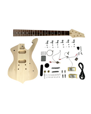 GKHSIM1910DIY Solid Basswood Body/Maple Neck Electric Guitar DIY Kit, No-Soldering, HH Pickups
