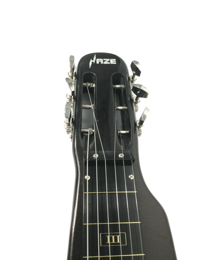 Haze Lap Steel Single Coil Height Adjustable Lap Steel Electric Guitar - Black HSLT1930MBK with Accessories and 10W Amp. (Optional)