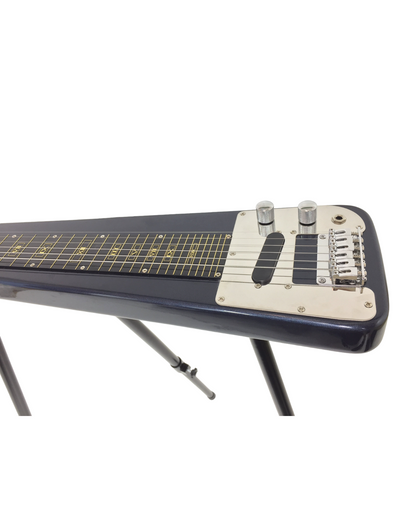 Haze Lap Steel Single Coil Height Adjustable Lap Steel Electric Guitar - Blue HSLT1930MBL with Accessories and 10W Amp. (Optional)