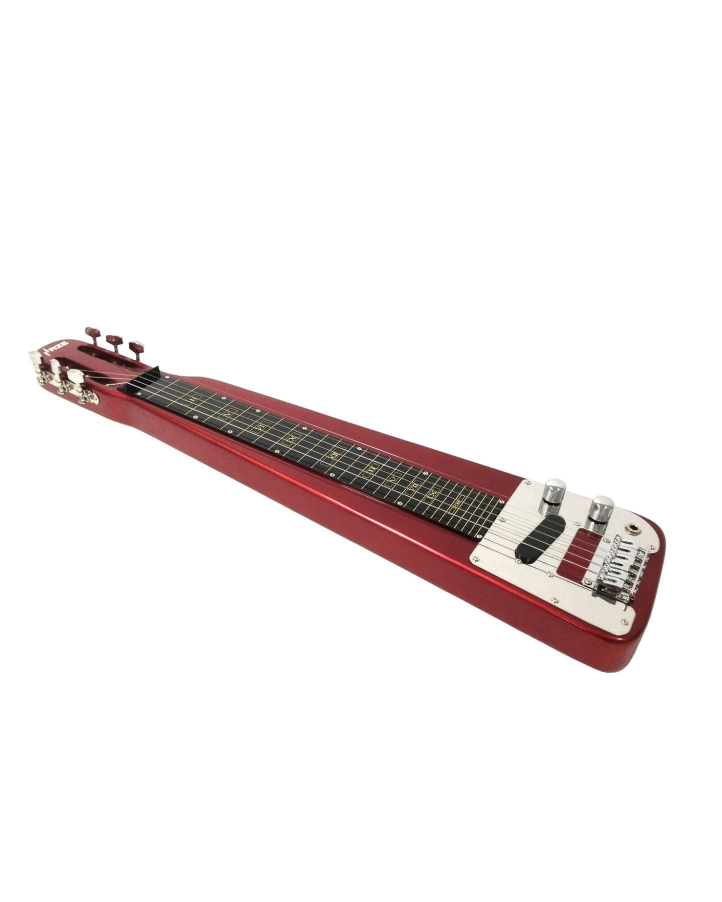 Haze Lap Steel Single Coil Height Adjustable Lap Steel Electric Guitar - Red HSLT1930MRD with Accessories and 10W Amp. (Optional)