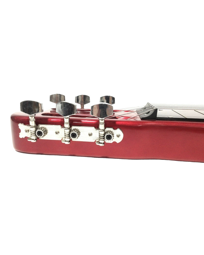 Haze Lap Steel Single Coil Height Adjustable Lap Steel Electric Guitar - Red HSLT1930MRD with Accessories and 10W Amp. (Optional)