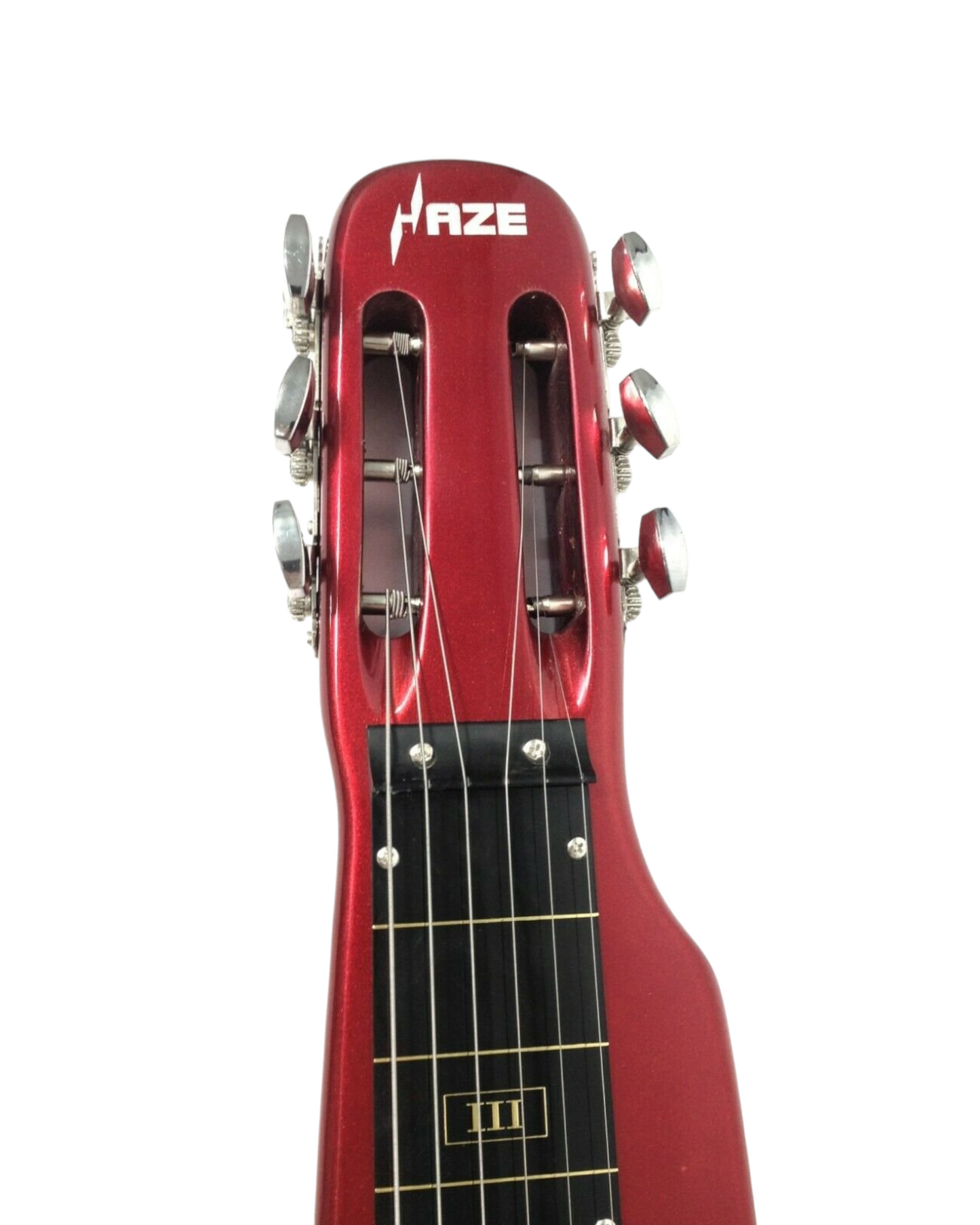 Haze Lap Steel Single Coil Height Adjustable Lap Steel Electric Guitar - Red HSLT1930MRD with Accessories and 10W Amp. (Optional)