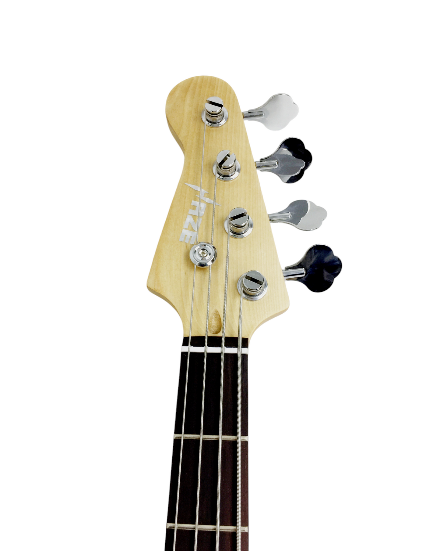 Left-Handed Haze HSPB1901BKBHL 4-String Electric Bass Guitar + Free Bag, Tuner, 3 Picks