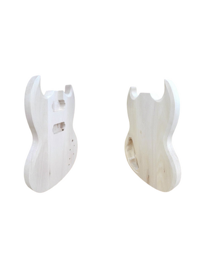 HSSG19300BO Solid Basswood Electric Guitar Body, Pre-Drilled, Polished