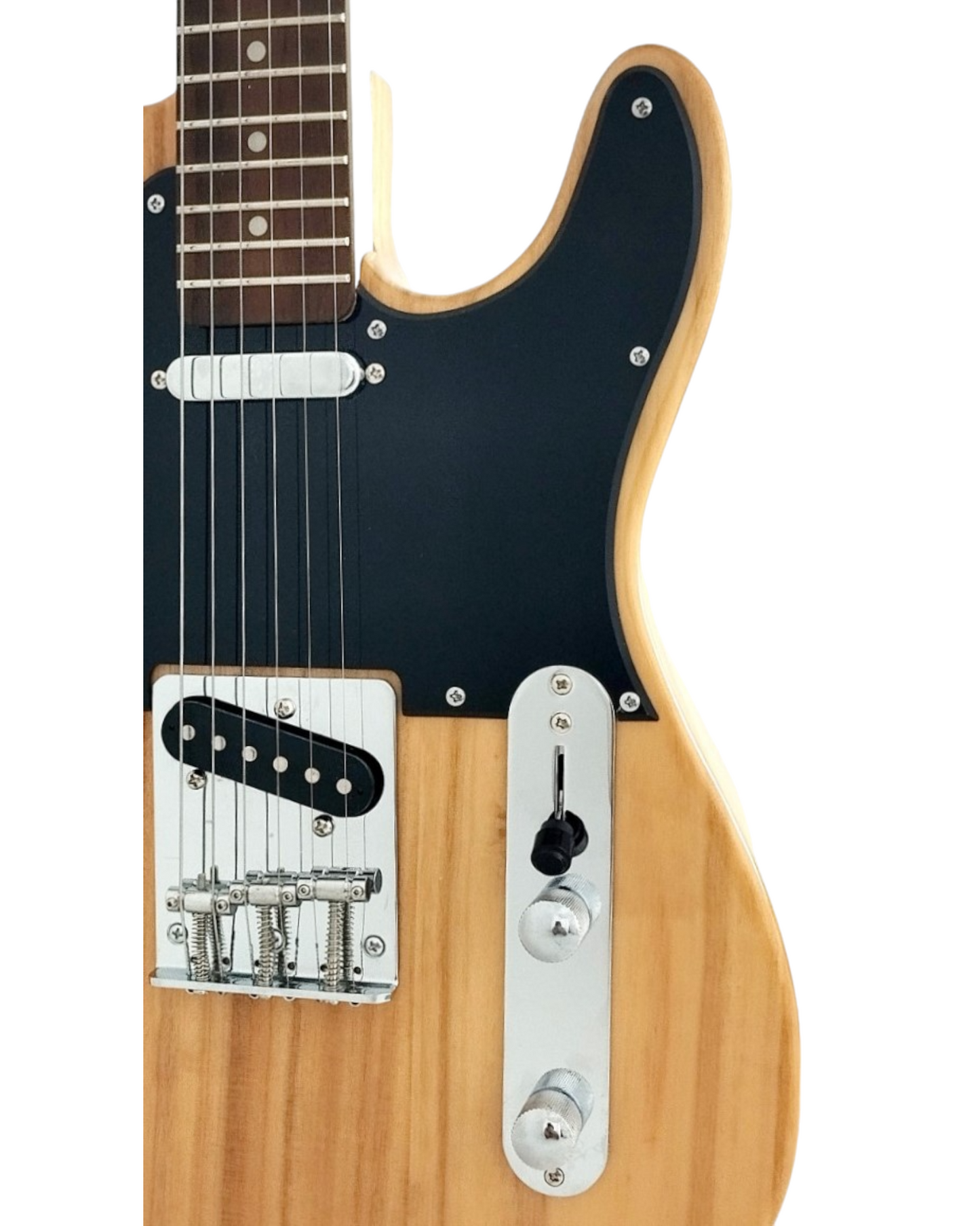 Haze Solid Paulownia Body with Maple Neck Rosewood Fingerboard HTL Electric Guitar - Natural HSTL10NT  with Accessories + 10W Amp. (Optional)