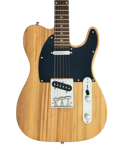 Haze Solid Paulownia Body with Maple Neck Rosewood Fingerboard HTL Electric Guitar - Natural HSTL10NT  with Accessories + 10W Amp. (Optional)