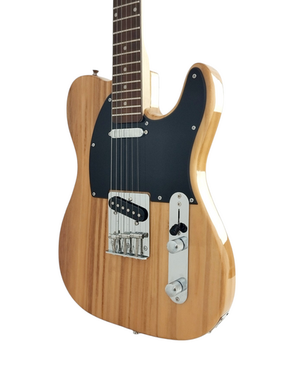 Haze Solid Paulownia Body with Maple Neck Rosewood Fingerboard HTL Electric Guitar - Natural HSTL10NT  with Accessories + 10W Amp. (Optional)