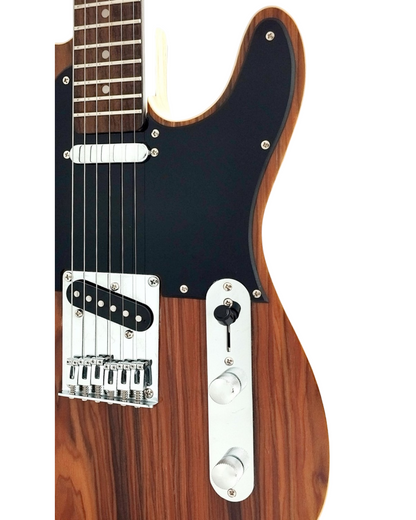 Haze Lightweight Single-Cut Cocobolo Veneer HTL Electric Guitar - Brown HSTL1901M830C