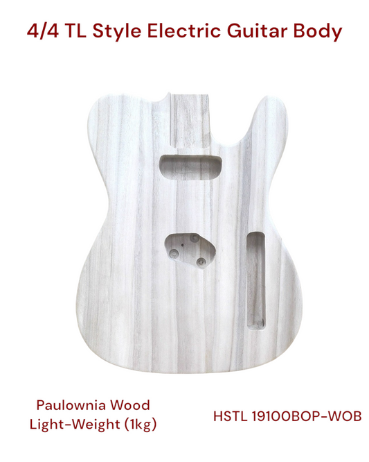 Paulownia Electric Guitar Body, Light Weight, Polished - HSTL19100PBOWOB