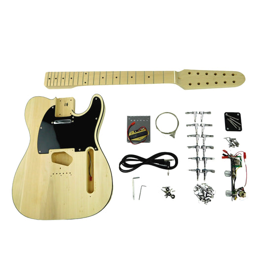 12 String Electric Guitar DIY Kit, No-Soldering,S-S. Solid Basswood HSTL 19100S
