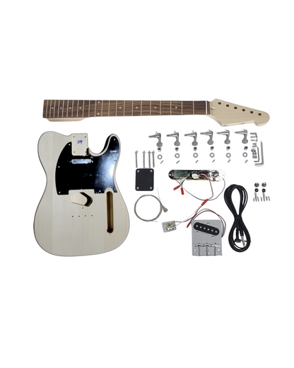 TL100WBDIY Solid Basswood Body Electric Guitar DIY Kit, No-Soldering, S-S