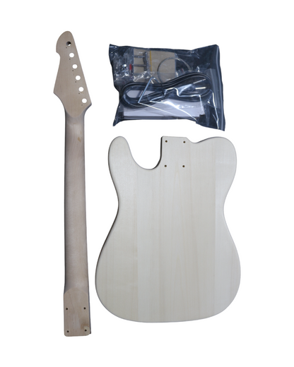 TL100WBDIY Solid Basswood Body Electric Guitar DIY Kit, No-Soldering, S-S