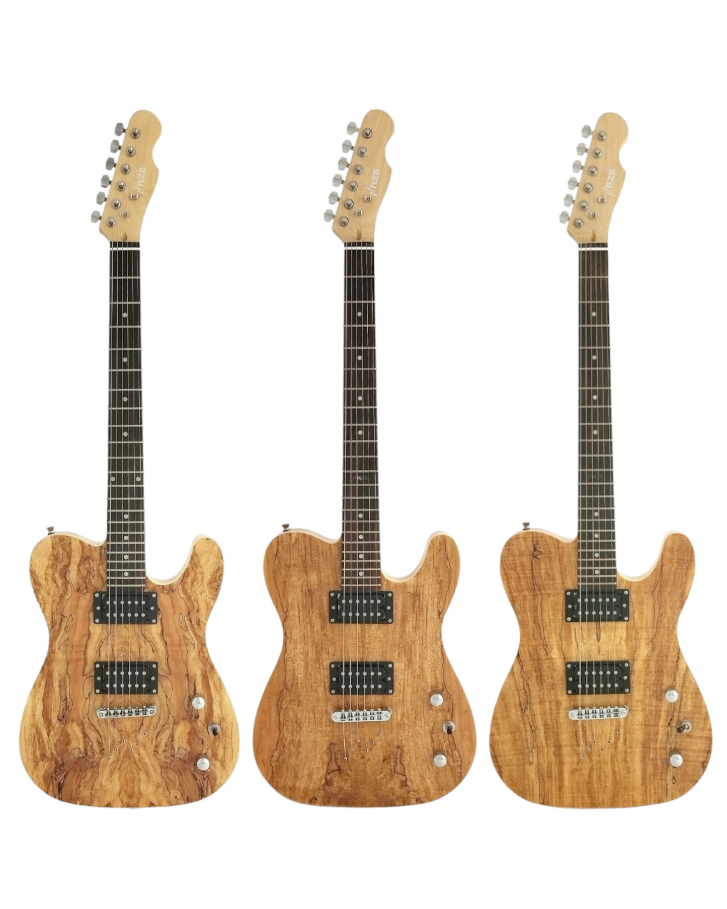 Haze Spalted Maple HH Humbuckers Maple Neck HTL Electric Guitar - Natural HSTL19210